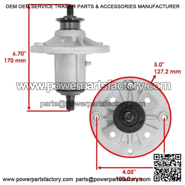 38"  eck  pindle  /Pulley    lade  or  ohn  eere  300  M137483  151720  153118 - Image 2