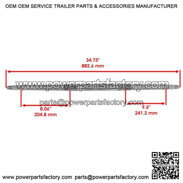 Polaris crambler 00 X4/2X4 998-2004 ear xle haft - Image 2