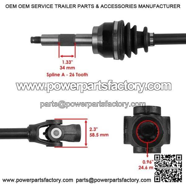 Polaris crambler 00/500 X4 997-2003 ront V oint xle BTB) - Image 3