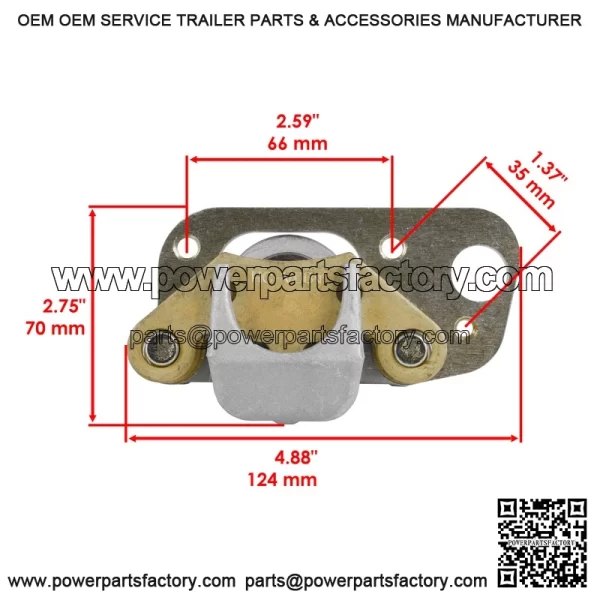 Polaris crambler 00 X4 003-2004 ront eft rake aliper /Pads - Image 2