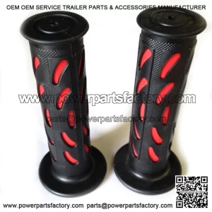 Black Rubber Hand Grips Handlebar For ATV Polaris Arctic Cat Suzuki 22mm 7/8"