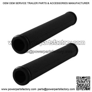 Black 8" Rubber Snowmobile Grips Fits Cat Polaris Skidoo Yamaha 7/8'' handlebars
