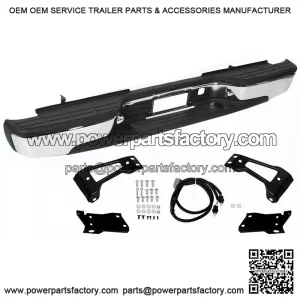 1999-2007 Chevy Silverado/Sierra 2500HD 3500HD Rear Step Bumper Replacement - Includes License Plate Lights
