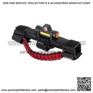 1.75"-2" Roll Bar Grab Handles Red with LED Dome Light for Polaris RZR Can Am X3 (For: John Deere Gator CS)