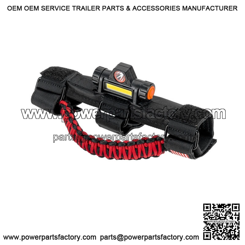 1.75"-2" Roll Bar Grab Handles Red with LED Dome Light for Polaris RZR Can Am X3 (For: John Deere Gator CS)