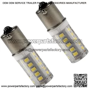 2-Pack BA15S Headlight LED Bulb 3W 12-24V compatible with John Deere AD2062R & Scotts Tractor Headlamp, for X324 LA145 L120 L130 S240 355D GT245 1026R 1023E 4300 4500 4600 4700 Tractors