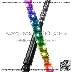 5FT Spiral Whip Lights for UTV/ATV ?C RGB LED Bluetooth & Remote Control ?C Fits Can-Am X3
