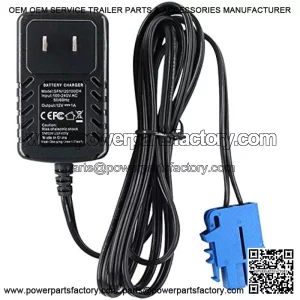 12V Battery Charger for Peg Perego, Ground Force Tractor John Deere Gator XUV Polaris Outlaw Citrus RZR 900 Powered Ride On Car Replacement Power (Model: SFN120100CH)
