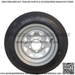 4.80x12 Trailer Tire & Silver Rim, Load Range C