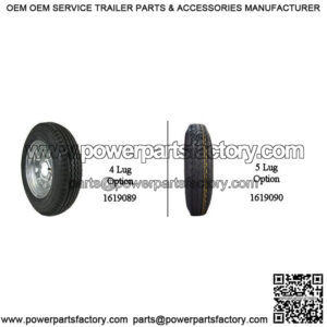 4.80x12 Trailer Tire & Galvanized Rim, Load Range C