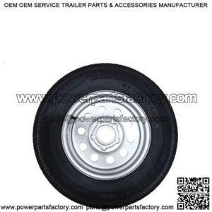 ST205/75D-15" Tire w/ Silver Mod. Rim, 5 on 5", L.R. C