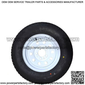 ST175/80R-13" RADIAL Tire & White Mod. Rim, Load Range C