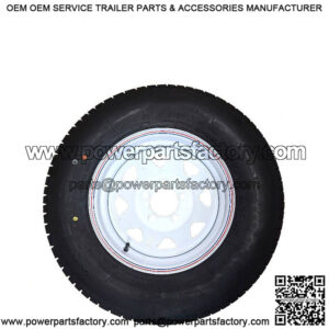 ST205/75R-14" RADIAL Tire & White Mod. Rim, L.R. C