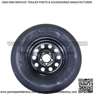 ST205/75R-14" RADIAL Tire & Black Modular Rim, L.R. C