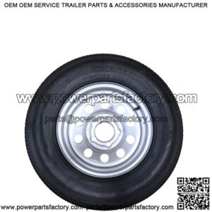 ST205/75R-14" RADIAL Tire & Silver Modular Rim, L.R. C