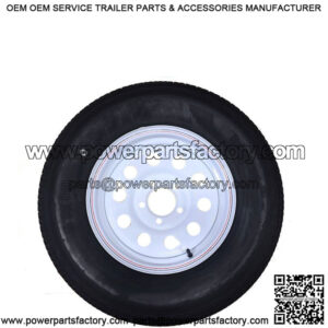 ST205/75R-14" RADIAL Tire & White Modular Rim, L.R. C