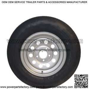 ST205/75R-15" RADIAL Tire & Silver Mod. Rim, Load Range C