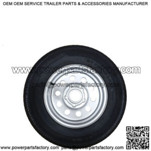 ST205/75R-15" RADIAL Tire w/ Silver Mod. Rim, 5 on 4.5", L.R. C