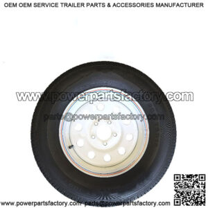 ST205/75R-15" RADIAL Tire w/ White Mod. Rim, 5 on 4.5", L.R. C