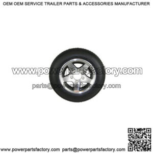 ST205/75D-15" Tire & Aluminum Black Star Rim, Load Range C