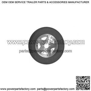 ST145/R-12" Radial Tire & Aluminum 5-Star Rim, L.R. D