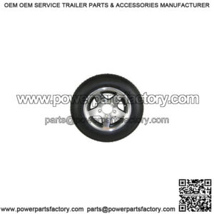 ST175/80R-13" Radial Tire & Aluminum Black Star Rim, L.R. C