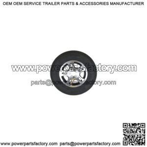 ST205/75R-14" Radial Tire & Black Split Spoke Alum. Rim L.R.C