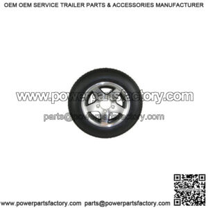 ST205/75R-14" Radial Tire & Aluminum Black Star Rim, L.R. C