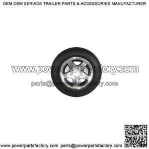 ST205/75R-15" Radial Tire & Aluminum Black Star Rim, L.R. C