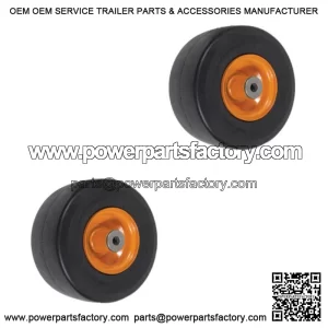 2PK Flat Free Solid Tire for Scag Mowers Front Caster Wheel 9x3.50-4