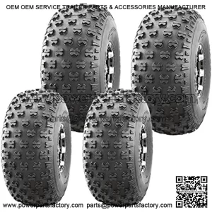 Set 4 Utility ATV tires 22.5x10-8 & 25x12-9 for 05-16 John Deere GATOR TS/TE 4x2