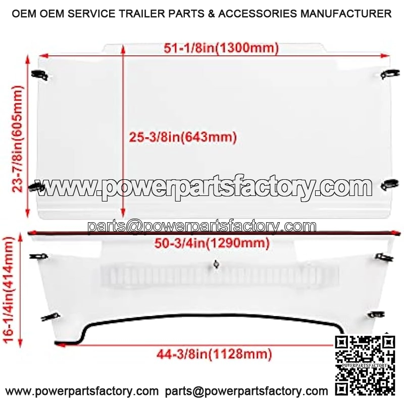 Windshield Heavy Duty Scratch Resistant Compatible with 2004+ John Deere HPX 4x4, XUV 620i, 625i, 825i, 850, 855D - Image 4