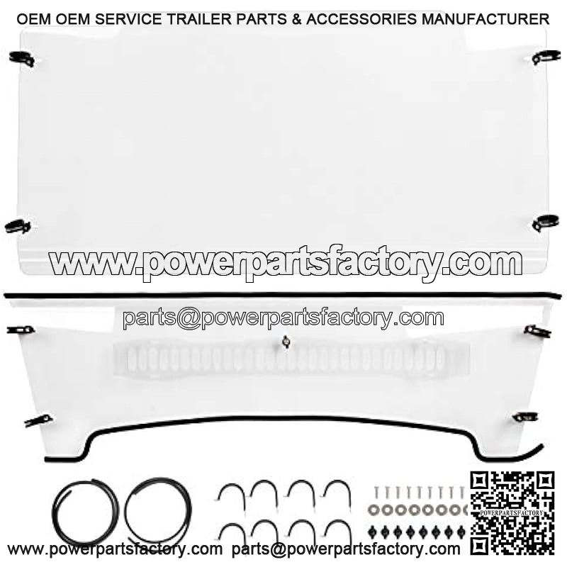 Front Vented Windshield Scratch Resistant Compatible with 2004+ John Deere HPX 4x4 XUV 620i, 625i, 825i 850 855D - Image 2