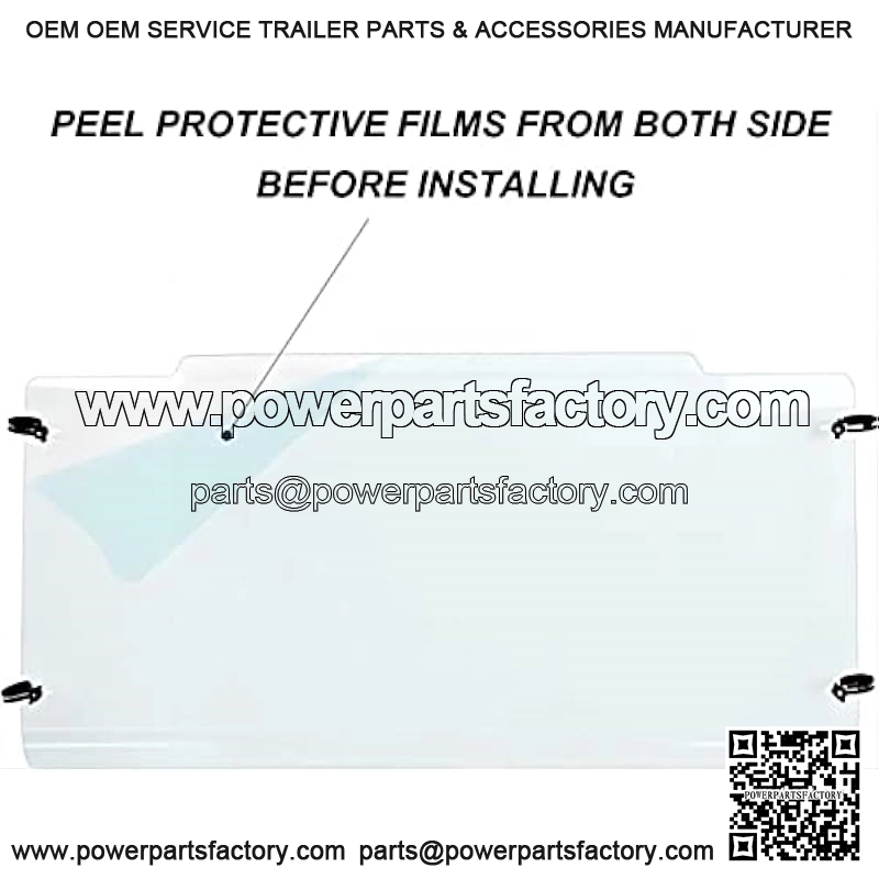 Front Vented Windshield Scratch Resistant Compatible with 2004+ John Deere HPX 4x4 XUV 620i, 625i, 825i 850 855D - Image 3