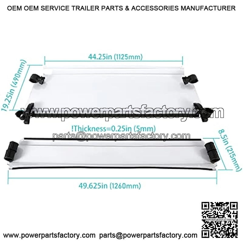 Clear Full Tilt Windshield Compatible with 2012-2020 John Deere RSX860M / RSX860E / RSX860i / RSX850i / RSX850i SPORT / RSX850i TRAIL/Gator XUV550 / Gator XUV550 S4 - Image 2