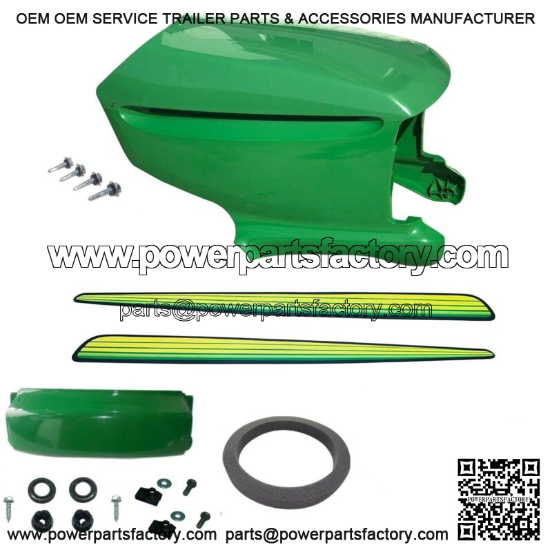 New Upper & Lower Hood/Bumper/Foam Isolator/LH&RH Stickers Fits John Deere LT160