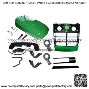 Grille/Upper Hood/Fuel Door Kit/Mounting Seal/CLIP /Sticker fits John Deere 4200