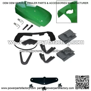 New Upper Hood/ Fuel Door Kit/ CATCH/CLIP/Seal/Stickers Kit fits John Deere 4600