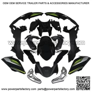 Kawasaki Z650 2017-2019 Black Green Silver Fairing Bodywork Injection ABS Parts
