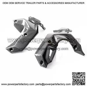 Kawasaki Z650 2017-2019 Carbon Fiber Front Side Radiator Cover Fairing Twill