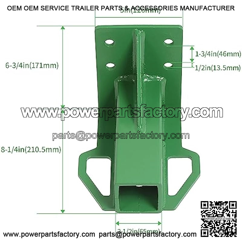 Rear Trailer Hitch Receiver Compatible with John Deere Gator 4x2 6x4 Old Style Models with Vertical Brace Hardware Included - Image 2