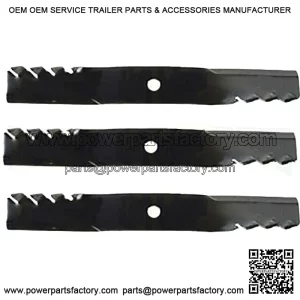 3 Toothed Mulching Blades Fits John Deere Universal Products 2320 54" Decks 54C