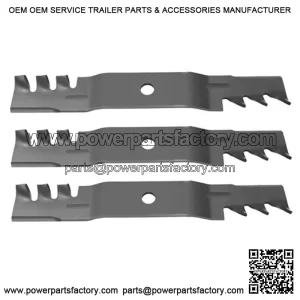 3pk Mulching Blades Fits John Deere Zero Turn Mower 48c Deck Z425 Z445 Z525