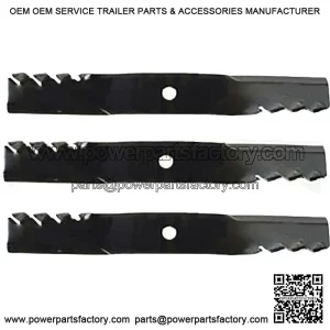 set of 3 Fits John Deere 54" mower mulching Predator blades M143520 M145516