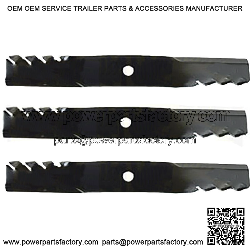 set of 3 Fits John Deere 54" mower mulching Predator blades M143520 M145516