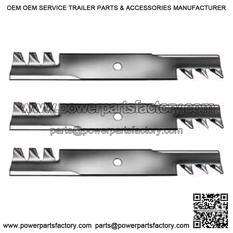 3 Pack HD Mulching Toothed Blades 48" Fits Toro 117-7277-03 107-3192-03 ZX4800