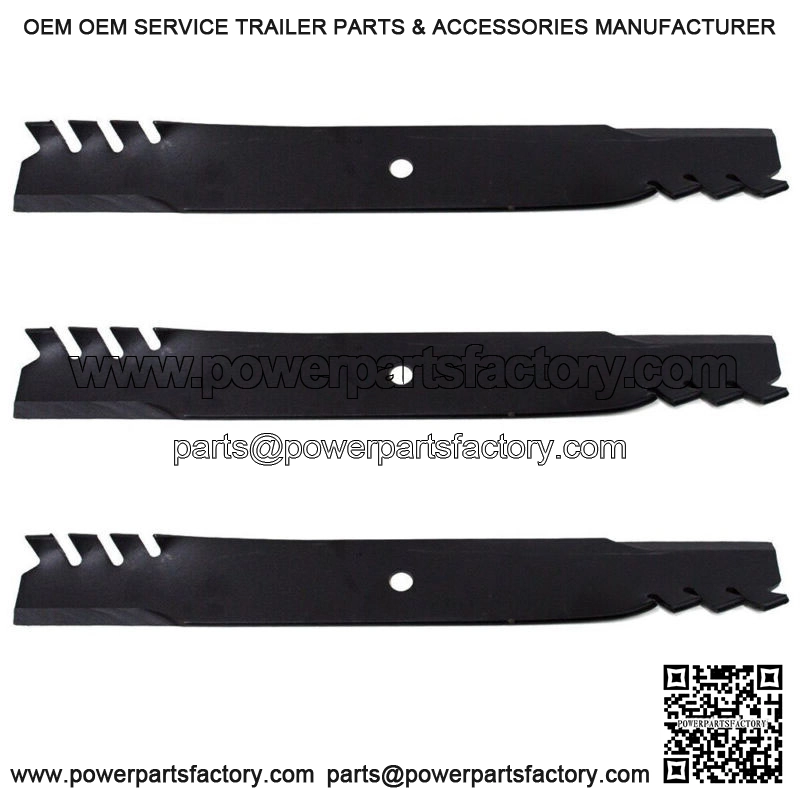 3 Pack HD Mulching Toothed Blades 48" Fits Toro 117-7277-03 107-3192-03 ZX4800 - Image 2