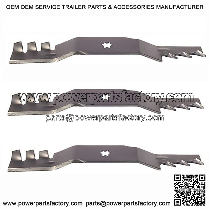 3 Lawn Mower Toothed Blades Fits Cub Cadet RZT 50" Deck 942-04053C