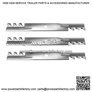 3 Mulch Blades Fits Hustler Zero Turn Mower Deck - 52" - Raptor & Raptor Limited