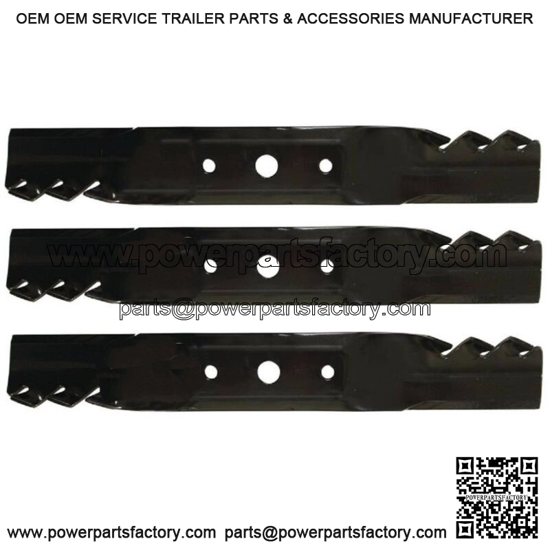 3 Silver Streak Toothed Blades Fit John Deere GX20250 L120 L130 48" Deck